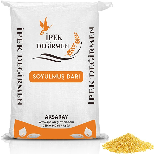 İpek Değirmen 10 KG Muhabbet Kuşu Yemi Sade Tozsuz Soyulmuş Sarı Darı
