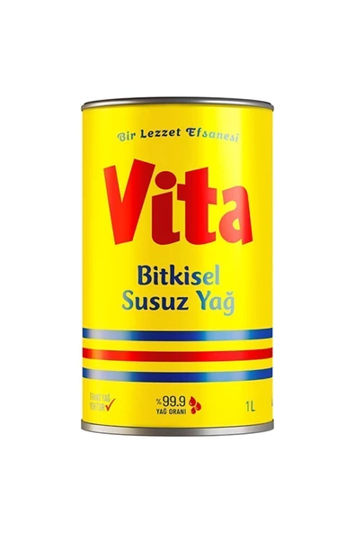 vita   Bitkisel Susuz Vita Yağ 1 Lt