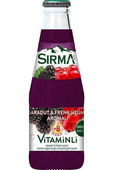 Sırma B Vitaminli Karadut & Frenk Üzümü Aromalı Doğal Maden Suyu 24x200 ml - 3