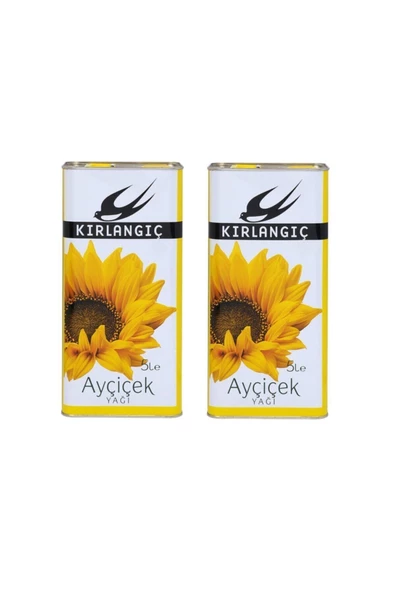 Kırlangıç Ayçiçek Yağı 5 l X 2 Adet Teneke