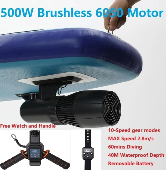 Geneinno 30m Su Geçirmez, Çantalı Su Altı Scooter, 500W RC Sup Motor - 2