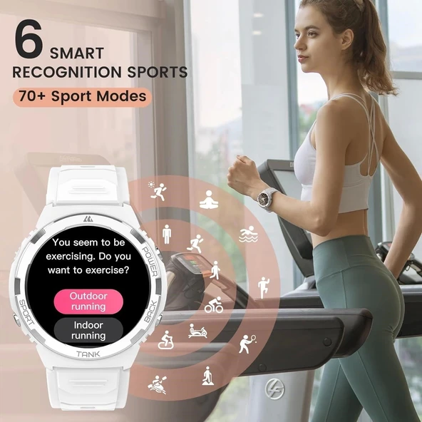 AMAZTIM Akıllı Saat, En Hafif Fitness Takip Cihazı, Kadınlar İçin - Beyaz - 4