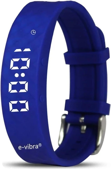 E-Vibra Tuvalet Eğitimi Saati - Şarj Edilebilir Sessiz Titreşimli Saat - Mavi