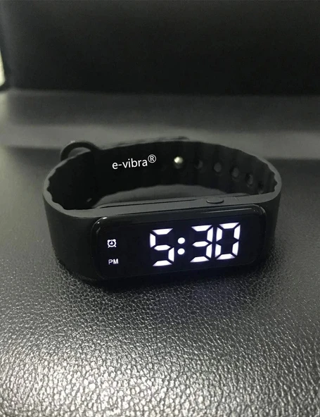 E-Vibra Tuvalet Eğitimi Saati - Sessiz Titreşimli Alarm - (Siyah - Büyük) - 2