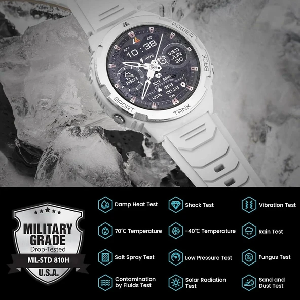 AMAZTIM Akıllı Saat, En Hafif Fitness Takip Cihazı, Kadınlar İçin - Beyaz - 3