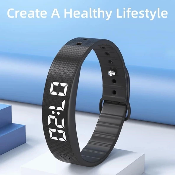 E-Vibra Fitness Takip Bluetooth ve Uygulama Yok Telefon Gerektirmez - Siyah - 3