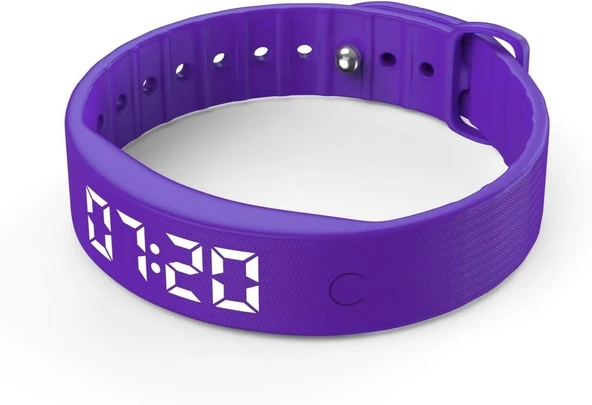 E-Vibra Fitness Takip Bluetooth ve Uygulama Yok Telefon Gerektirmez - Mor - 2