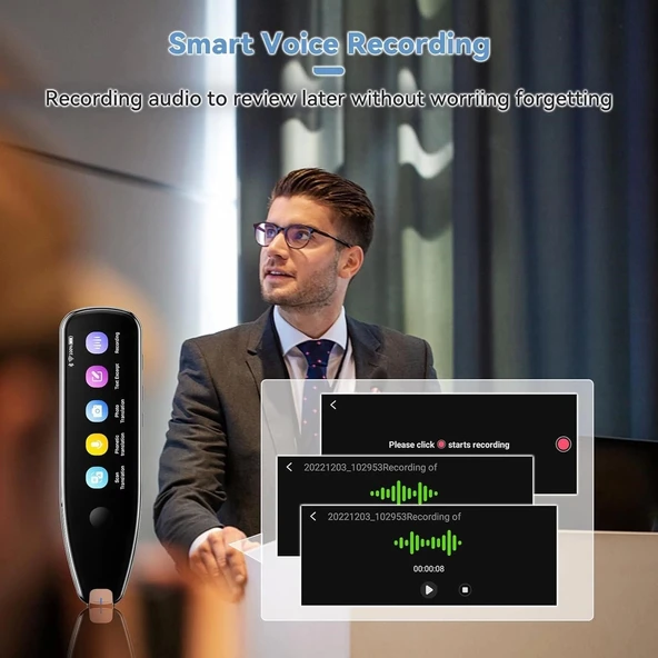 Berlanche Vormor X5 Pro Çeviri Kalem Tarayıcı, 112 Dil Tercüman Cihazı - 4