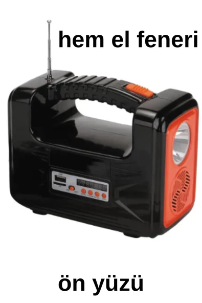 Güneş enerjili solar panelli radyolu+Bluetooth+mp3 ve telefon şarj özellikli solar kamp lambası - 4