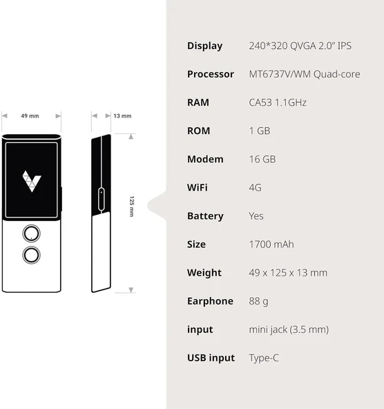 Vasco M3 Dil Tercüman Cihazı - 200 Ülkede WiFi Olmadan Ücretsiz - Beyaz - 4