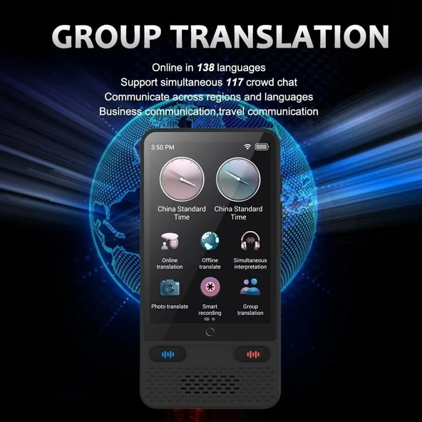 Rodxegu Çift Yönlü Dil Tercümanı, 138 Dil Destekler - Taşınabilir Anında Tercüman - 2