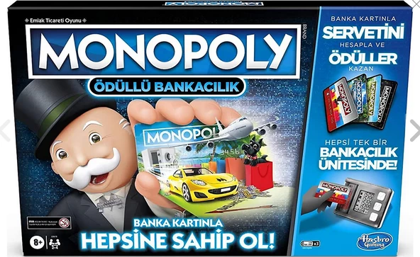 Hasbro E8978 Monopoly Ödüllü Bankacılık Kutu Oyunu