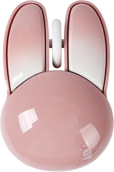 Guguelec Kablosuz Mouse, Sevimli Tavşan Bluetooth Çift Mod, Küçük - Pembe