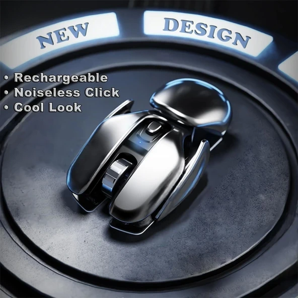 Dancesoul Benzersiz Görünümlü Sessiz Kablosuz Mouse USB ve Type-C Şarjlı - 2