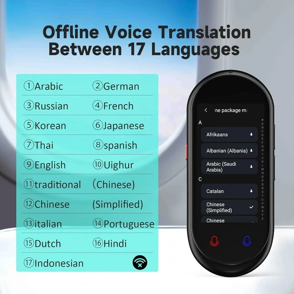 HASLED Taşınabilir Dil Tercüman Wifisiz, Çevrimdışı Ses, Fotoğraf Çevirisi - 4