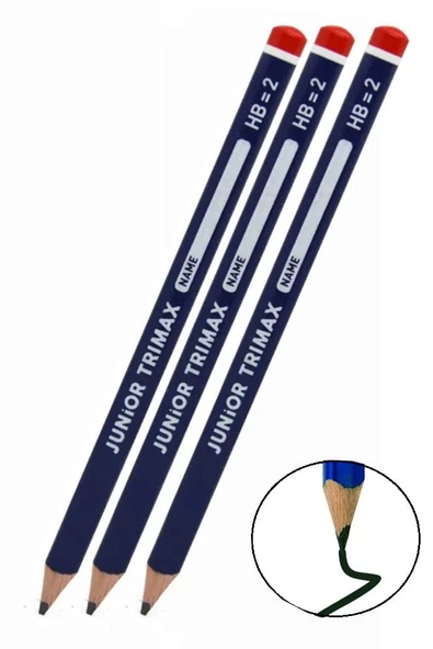 Jumbo Kurşun Kalem 3 Adet Alpino Junior Trimax HB Üçgen Kolay Tutuş Dereceli Kalem Kurşun Kalem