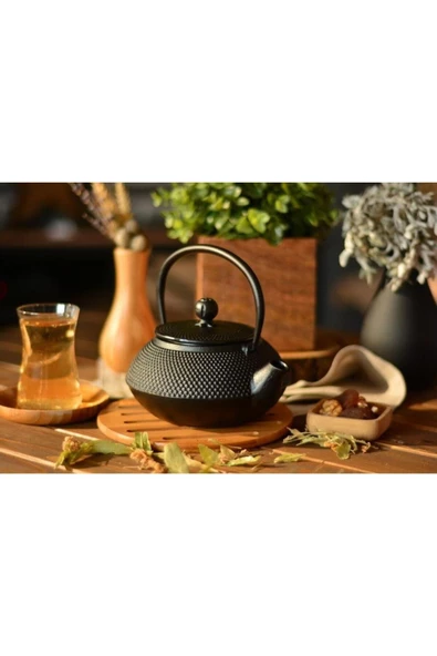 Bambum Taşev T2764 Linden Sümbül Döküm Demlik 750ml Mat Siyah - 2