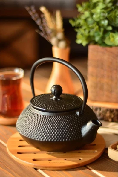 Bambum Taşev T2764 Linden Sümbül Döküm Demlik 750ml Mat Siyah - 3