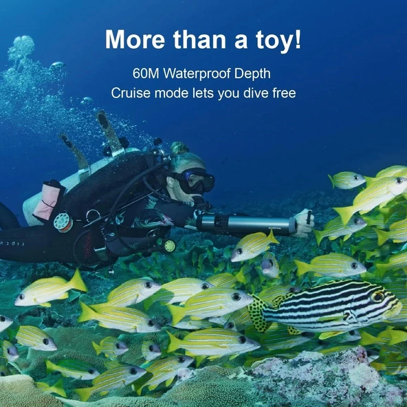 Waydoo Subnado Sualtı Scooterı, Başparmak Kontrollü Deniz Scooterı - Kırmızı - 4