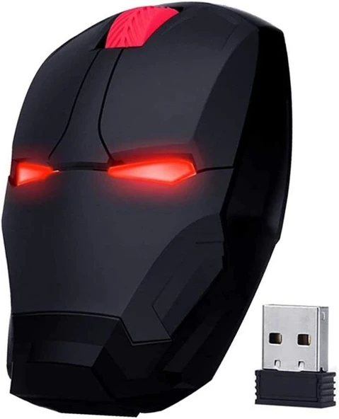 ECOiNVA Kablosuz Iron Man Mouse 2.4G Optik - Silver - 1