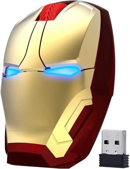 ECOiNVA Kablosuz Iron Man Mouse 2.4G Optik - Gold