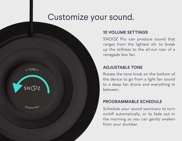 Snooz Pro - Akıllı Beyaz Gürültü Makinesi ve Seyahat Çantası - Siyah - 4