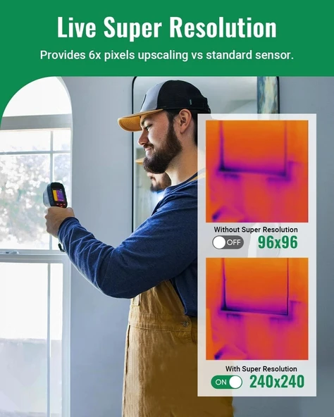 HSFTOOLS HF96 Termal Görüntüleme Kamerası, Süper Çözünürlük 240 x 240 - 2