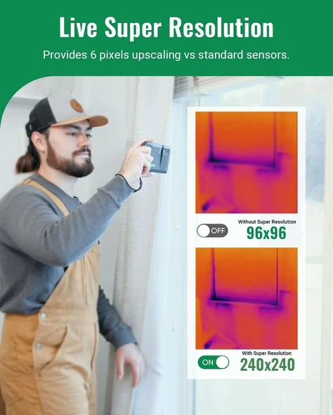 HSFTOOLS HP96 Termal Görüntüleme Kamerası, Süper Çözünürlük 240 x 240 - 2