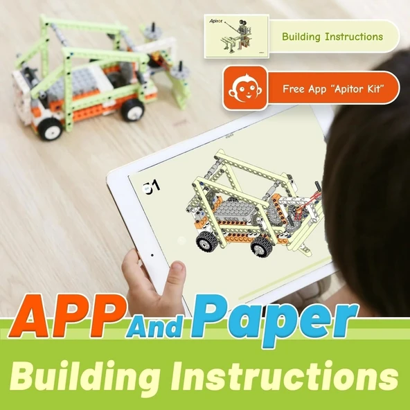 Apitor 14'ü 1 arada STEM Robotik Seti, 8-12 Yaş Arası Çocuklar İçin Bilim Deneyleri - Resim 3