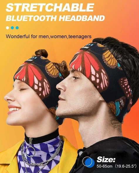 LC-dolida Uyku Maskesi - Kablosuz Kulaklıklar - Bluetooth 5.2 - Sanatsal Kelebek - 2