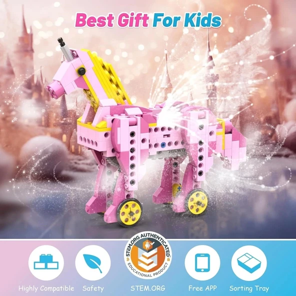 Apitor 8'i 1 arada Elektrikli Motor Robotik Bilim Kitleri - 298 Parça - Kızlar İçin - 3