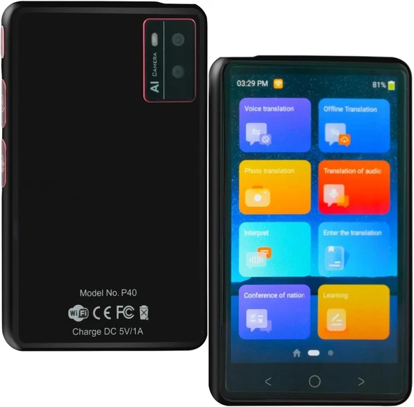 Winonela İki Yönlü Cepte Dil Tercüman Cihazı, Gerçek Zamanlı, 138