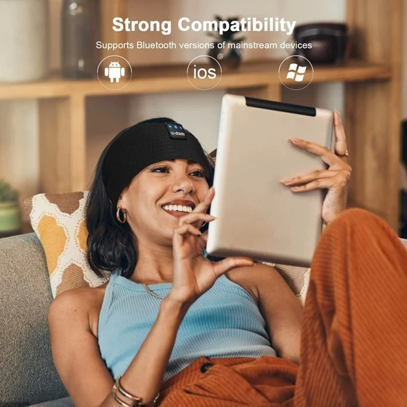 LC-dolida Uyku Maskesi - Kablosuz Kulaklıklar - Bluetooth 5.2 - Obsidyen - 4