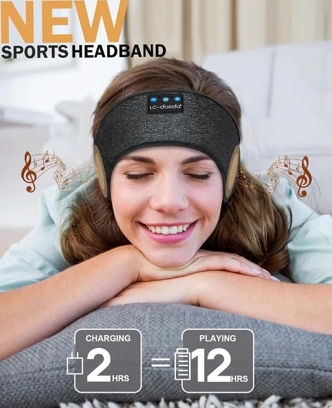 LC-dolida Uyku Maskesi - Kablosuz Kulaklıklar - Bluetooth 5.2 - Siyah - 4