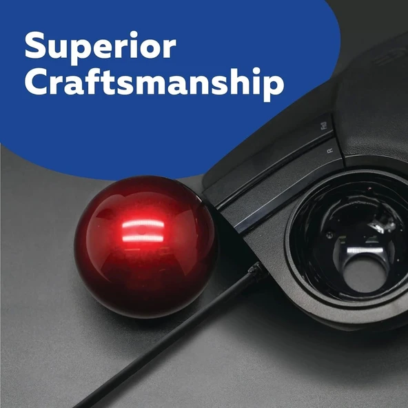 ELECOM HUGE Trackball Mouse, Kablolu, Parmakla Çalıştırılan, 8 Düğmeli - 3