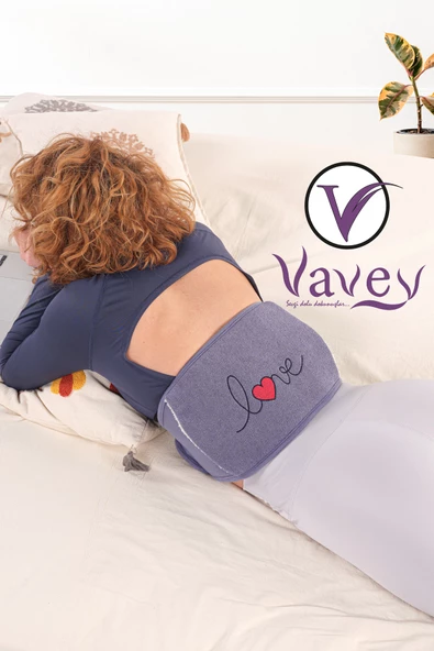 Özel Gün Kemeri Regl-Bel-Diz-Omuz-Boyun Ağrılarılarına Son Termojel Hediyeli Love Antrasit Renk - 4