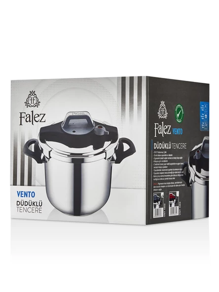 VENTO SIYAH-GRI 7 LT DUDUKLU TENCERE - 6