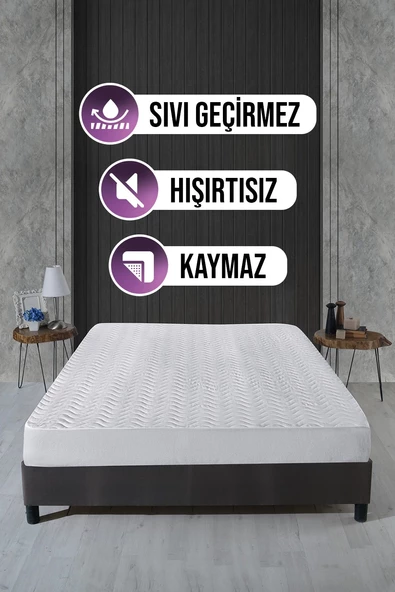 Pamuklu Fitted Sıvı Geçirmez Yatak Alezi  200 x 200 Cm