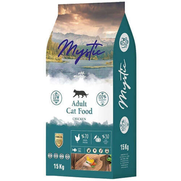 Mystic Az Tahıllı Tavuklu Yetişkin Kedi Maması 15 Kg