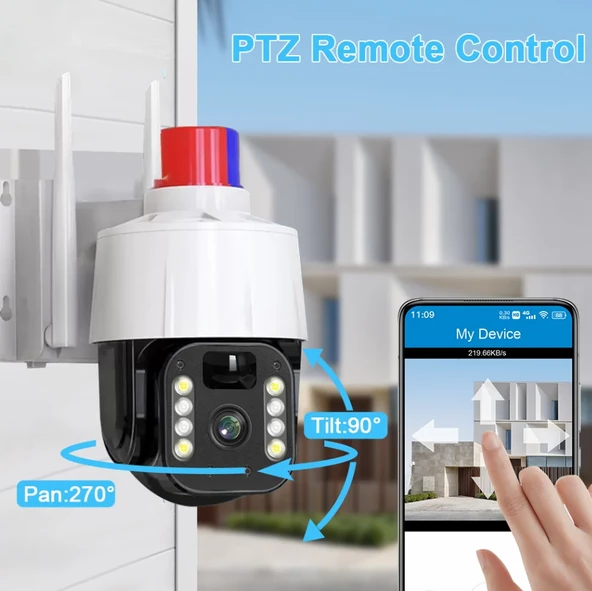 QASUL 5MP 4G Güneş Enerejili Kamera Dahili Pil PIR Hareket Algılama Dış Mekan Güvenlik Gözetleme PTZ WIFI Kamera V380 PRO - 5