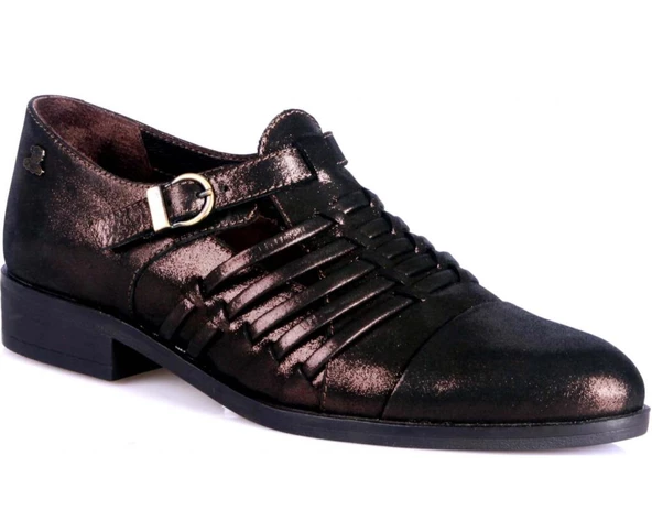 Venüs 145441K Kadın Hakiki Deri Oxfort Bakır Kahve Ayakkabı - 2