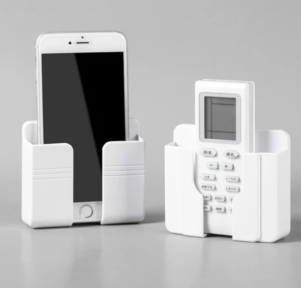 Telefon ve Kumanda Standı Plastik Krem Renk - 2