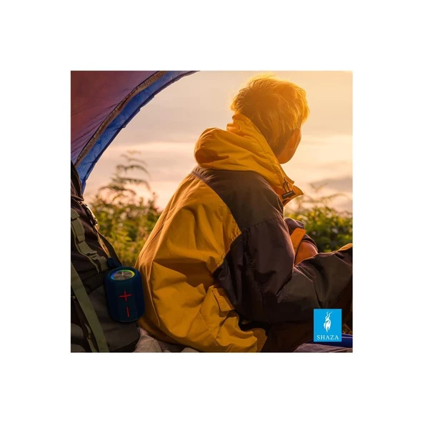 SHAZA Taşınabilir Bluetooth Hoparlör IPX6 Suya Dayanıklı - 6W Ses Çıkışı Gri - 4