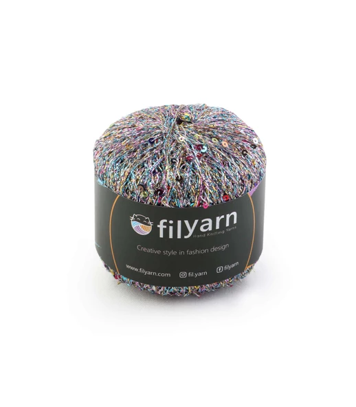 Galaxy Simli Pullu Örgü İpi Amigurumi Süsleme İpi Çanta İpi Kombin İpi El İşi Malzemeleri - 11