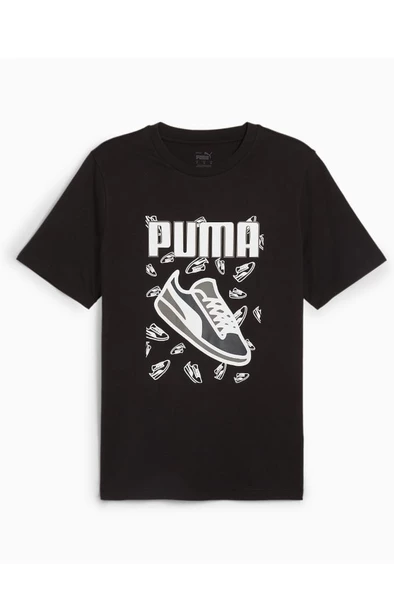 Puma GRAPHICS Sneaker Tee 683209 01 Erkek Tişört Siyah S-XXL - 4