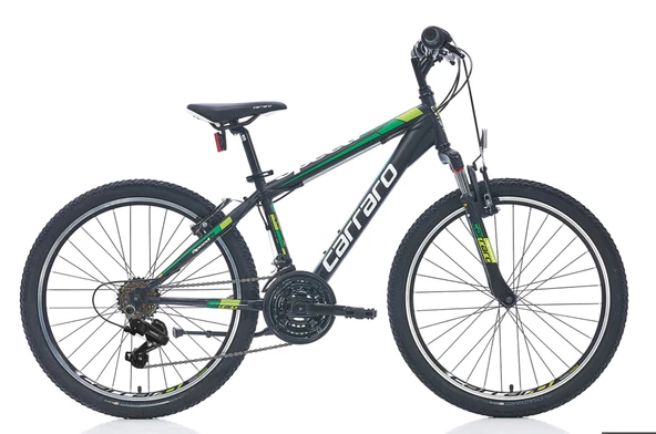 CARRARO SPEED 240 24 JANT 21 VİTES ÇOCUK BİSİKLETİ MAT SİYAH-YEŞİL/KOYU YEŞİL - 2