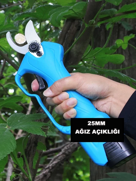 Germany Style 3 Akülü 16.8 V 2Ah Dal Budama Makası Yedek Bıçak Hediyeli - 2