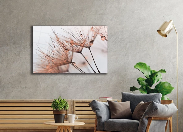 Kahverengi Karahindiba Cam Tablo - 2