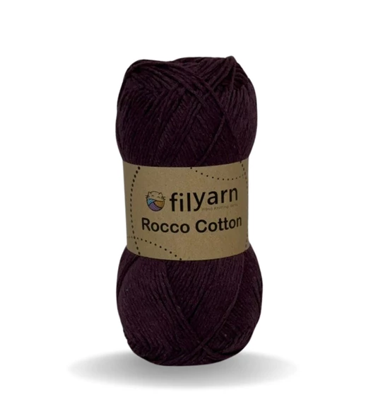 Rocco 100g Cotton iplik punch için ideal örgü ipi, pamuklu amigurumi ipi el işi malzemeleri pamuk ip - 12