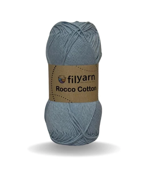 Rocco 100g Cotton iplik punch için ideal örgü ipi, pamuklu amigurumi ipi el işi malzemeleri pamuk ip - 2